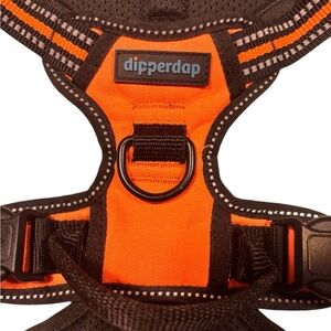 Dipperdap Orange and Black Dog Harness